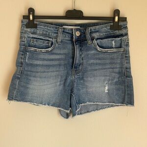 Vervet Denim Shorts Women’s Small Blue Distressed Fray Hem Cut Off